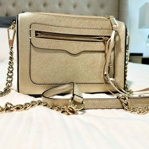 Rebecca Minkoff convertible crossbody purse.  Beautiful champagne color!